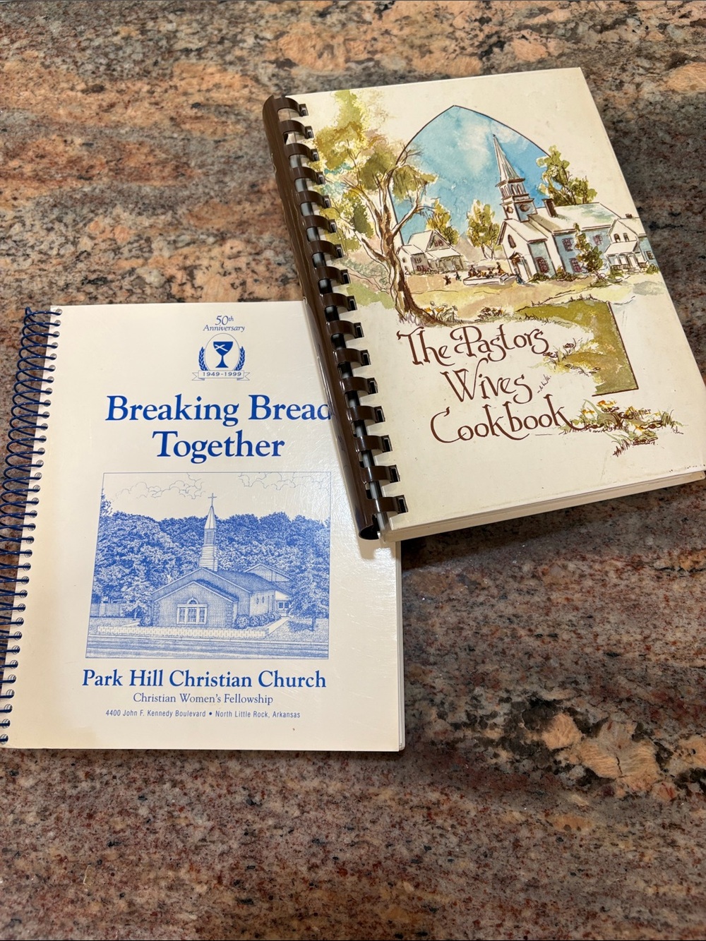 Vintage Church Cookbooks Bundle, Spiral Bound